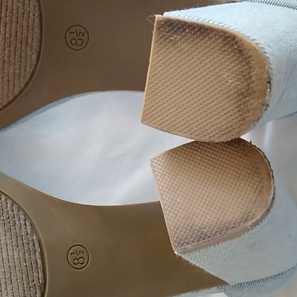 Denim Sandal Heels - Picture 5 of 7